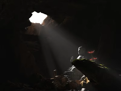 Chinese Cave Buddha Statues 3d model Chinese Cave Buddha Statues 3d model