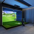 Modern Indoor Fitness Space With Green Training Area And Rest Bench