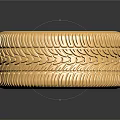 Exquisite Gold Ring With Braided Texture Shiny Surface And Clear Reflection 3d model