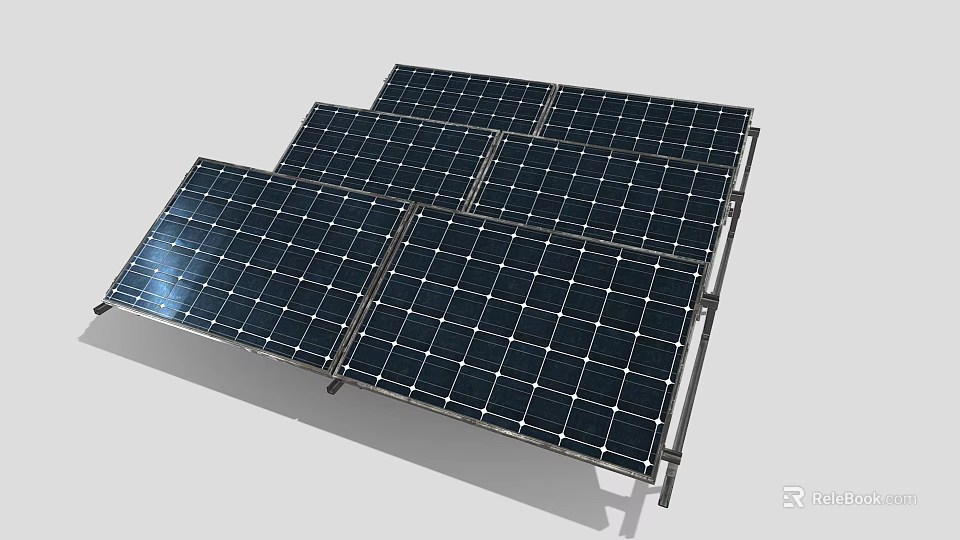 Solar Panels Powering Efficient Modern Household Appliances In Home Use 3d model 