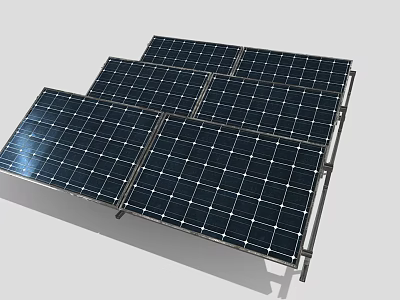 Solar Panels Powering Efficient Modern Household Appliances In Home Use 3d model