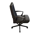 Modern Technology Exhibition Hall Featuring Black Office Chair With Wheels And Armrests