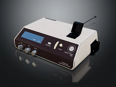 Professional Commercial Equipment With Digital Display Control Knobs Buttons And Antenna 3d model