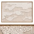 Textured Wall Art Decor With Shell Bead Patterns In Neutral Tones 3d model