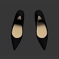 Elegant Black Pointed Toe High Heels With Red Heel And Stylish Design