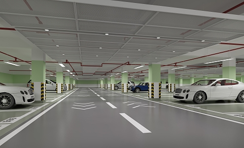 Modern Parking 3d model