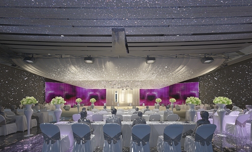 Hotel Wedding Hall 3d model