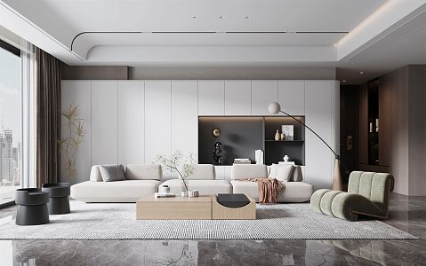 modern living room 3d model