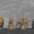 Unique Designed Table Lamps with Woven Structures for Modern Home Decor in Natural Tones