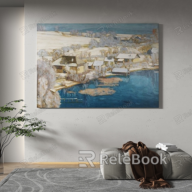 Modern minimalist abstract decorative painting model