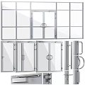 Various Glass Door Styles With Metal Frames And Handle Designs For Home Use
