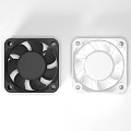 Computer Cooling Fans Black and White Square Design for PC Systems