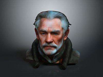 Wise Old Man Old Man Ancient Old Man Ancient Wise Warlock Taoist priest wizard mage 3d model