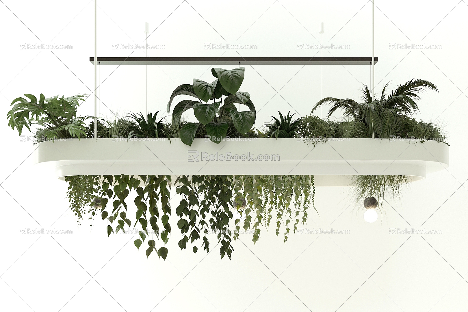 plant chandelier plant hanger decorative hanger 3d model