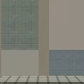 Colorful Floor Tiles With Green Blue And Beige Geometric Patterns In Interior Design