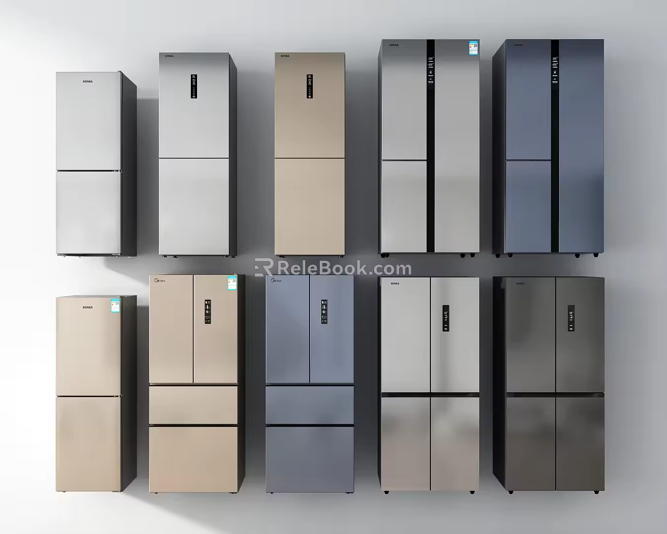 Modern refrigerator 3d model