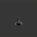 Spiked Sailback Dinosaur 3D Model In Purple And Beige With Textured Skin On Dark Background