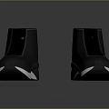 Black High Top Shoes With White Soles And Modern Sleek Design