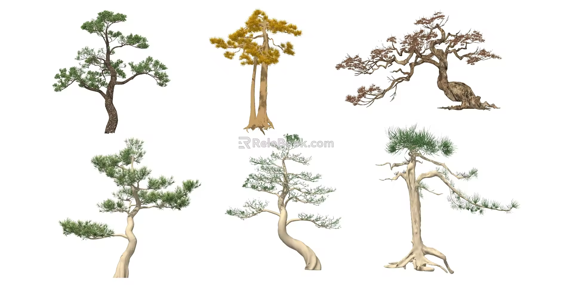 Modern Tree Welcome Pine Tree Dead Tree Combination 3d model