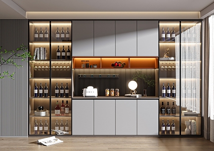 Modern Wine Cabinet 3d model