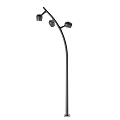 Modern Roadside Lighting Facility With Curved Pole And Multiple Light Heads 3d model