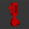 Red Industrial Pump With Sturdy Structure Durable Design And Efficient Performance 3d model
