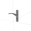 Sleek Silver Metal Door Handle With Modern Design And Lock For Home Doors