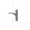 Metal door handle 3d model