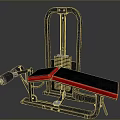 Black And Red Home Fitness Equipment With Sturdy Metal Frame And Padded Seat