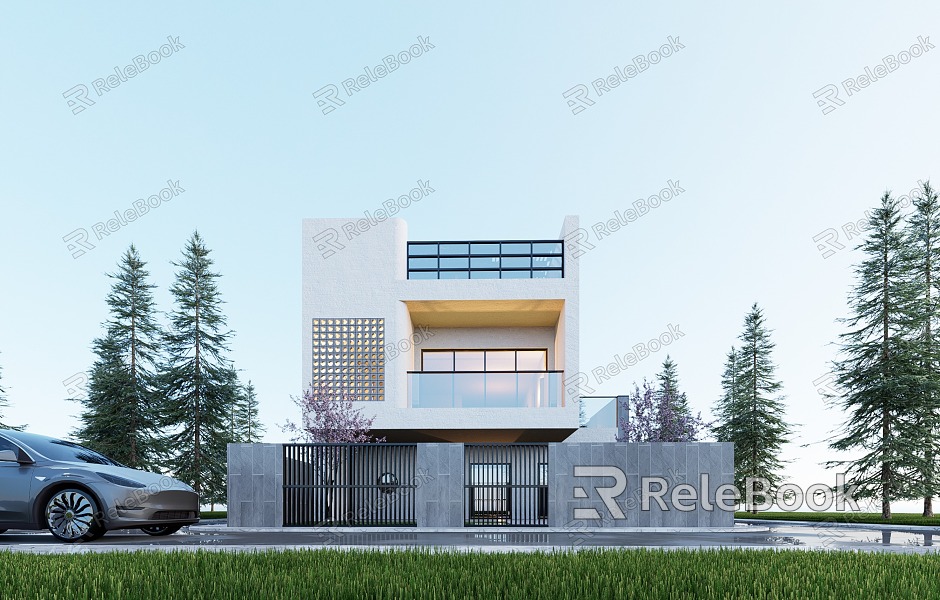 Modern Single-family Villa Prairie Villa Holiday Villa Mountain Villa Personal Residence Homestay Building Self-built House model