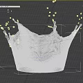 Dynamic Water Fountain With Splashing Water Droplets And Crown Like Shape
