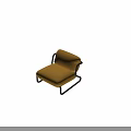 Modern Yellow Velvet Armchair With Black Metal Frame And Comfortable Design