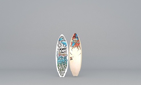 modern surfboard 3d model