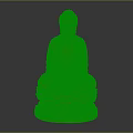 Golden Buddha Sculpture with Sitting Posture on Intricate Lotus Pedestal
