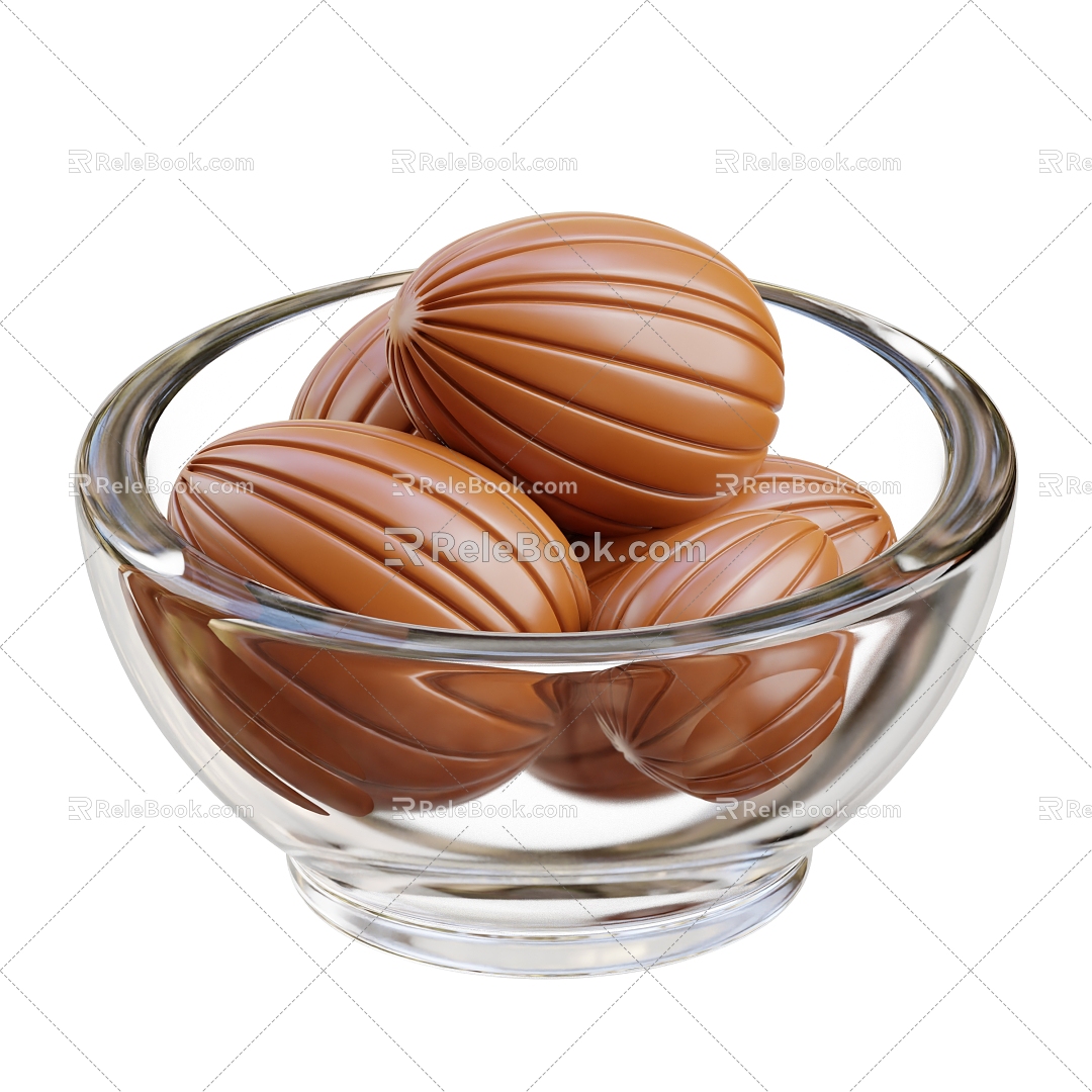 Modern Hazelnut Cartoon Hazelnut 3d model