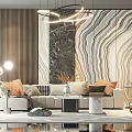 Sofa coffee table combination 3d model