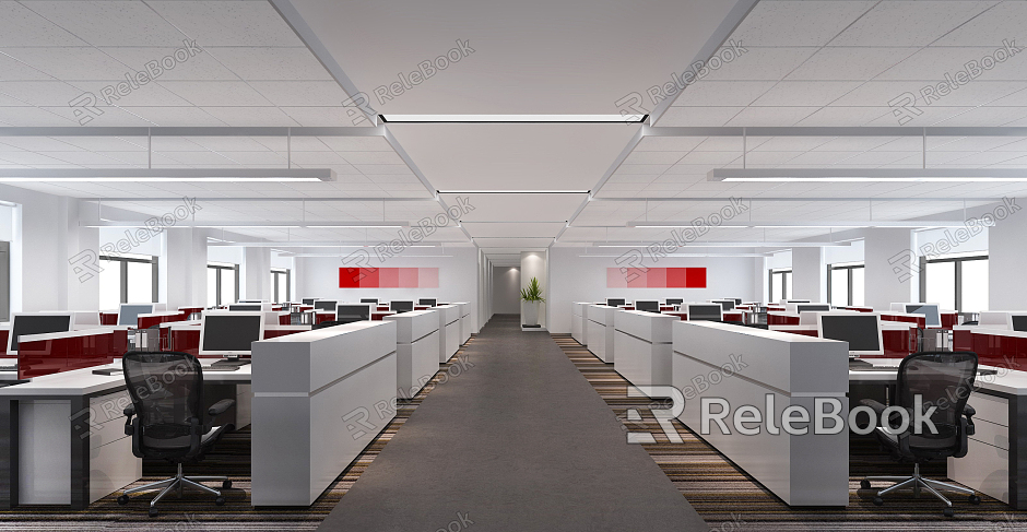 Modern Public Office Area Open Office Open Office Office Partition Desk Office Partition model