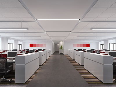 Modern Public Office Area Open Office Open Office Partition Desk Office Partition model