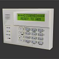 White Security Alarm Control Panel With Numeric Keypad Ready to Arm Status