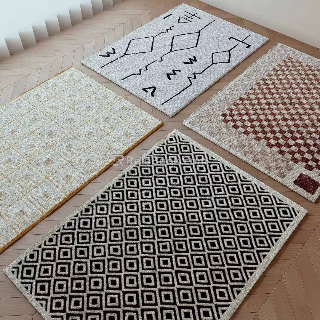 Cream wind carpet combination 3d model