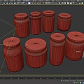 Assorted Strawberry Jam Jars With Red Contents And Colorful Lids