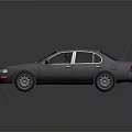 Gray Four Door Sedan Car With Sunroof And Sleek Exterior Design