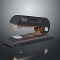 Black Stapler With Metal Body And Desktop Base For Office Use 3d model