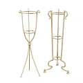 Elegant Metal Plant Stands With Intricate Scroll Design And Stable Base