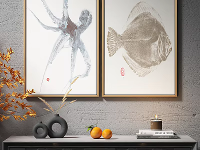 Modern Decorative Painting Abstract Painting Art Painting Hanging Painting 3d model