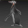 Aquatic Penguin With Black White Plumage And Orange Beak In Natural Habitat