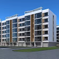 Modern Residential Buildings Neatly Arranged With Green Areas And Surrounding Roads