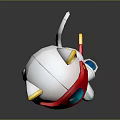 3D Cartoon Character With Red Helmet Yellow Cat Ears And White Blue Outfit Holding Tool