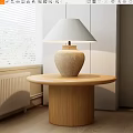 Modern side a few side a few corner a few pottery pot table lamp 3d model
