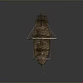 Ancient Wooden Ship Model With Tall Masts Intricate Rigging And Detailed Hull